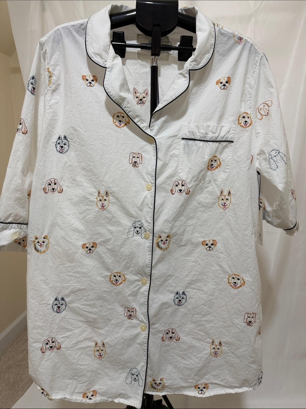 NWT Printfesh Embroidered Dogs Sleep Shirt